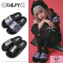 クロミ×GALFY(ガルフィー) クロミちゃんとGALFY のシャワサン 152059 正規品 サンリオ ユニセックス オーバーサイズ ビッグシルエット ゆったり ストリート レディース メンズ 90年代 カジュアル アウトロー GAL ブラック パープル サンダル プール 海