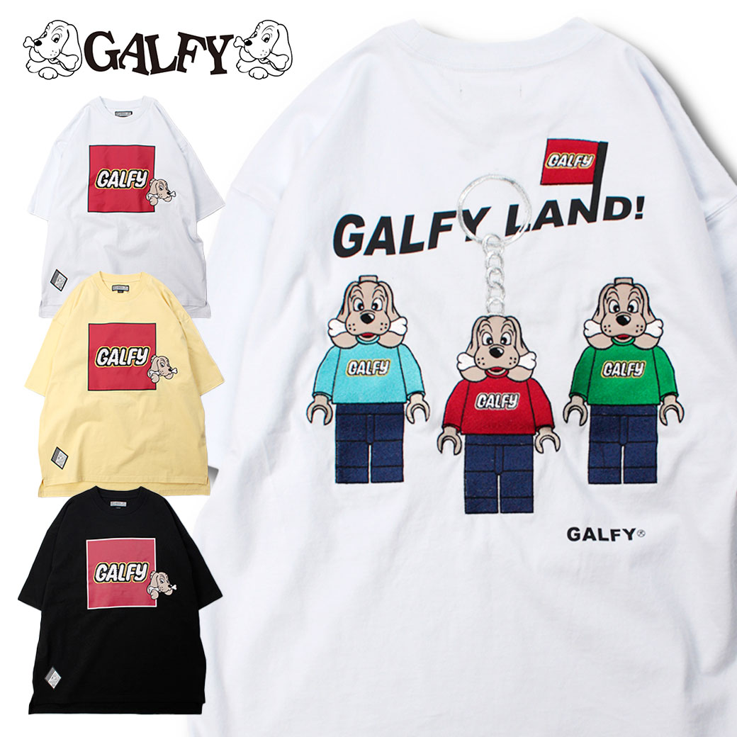 GALFY ガルフィー GALFY LAND Tee 正規品 Tシャツ 半袖TEE ユニセックス ストリート オーバーサイズ レディース メンズ 90年代 カジュアル イエロー ホワイト ブラック 大きめ ゆったり オーバーサイズ あす楽対応 ギャル ガルフィー女子 サブカル 152207