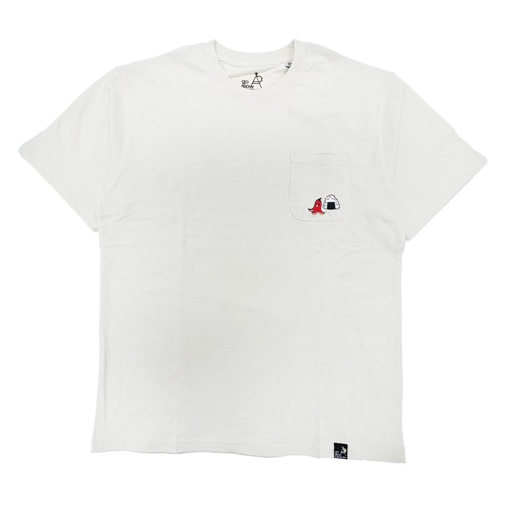 go slow caravan ゴースローキャラバン USA/C 色々刺繍 PKT TEE 送料無料 あす楽対応 公式 ユニセックス M L ホワイト ブラック 刺繍 半袖 コットン カエル 馬 たこ おにぎり フェス ハイキング アウトドア キャンプ かわいい 可愛い おしゃれ wflags-10001034 WFLAGS楽天市場店 サンプル画像3