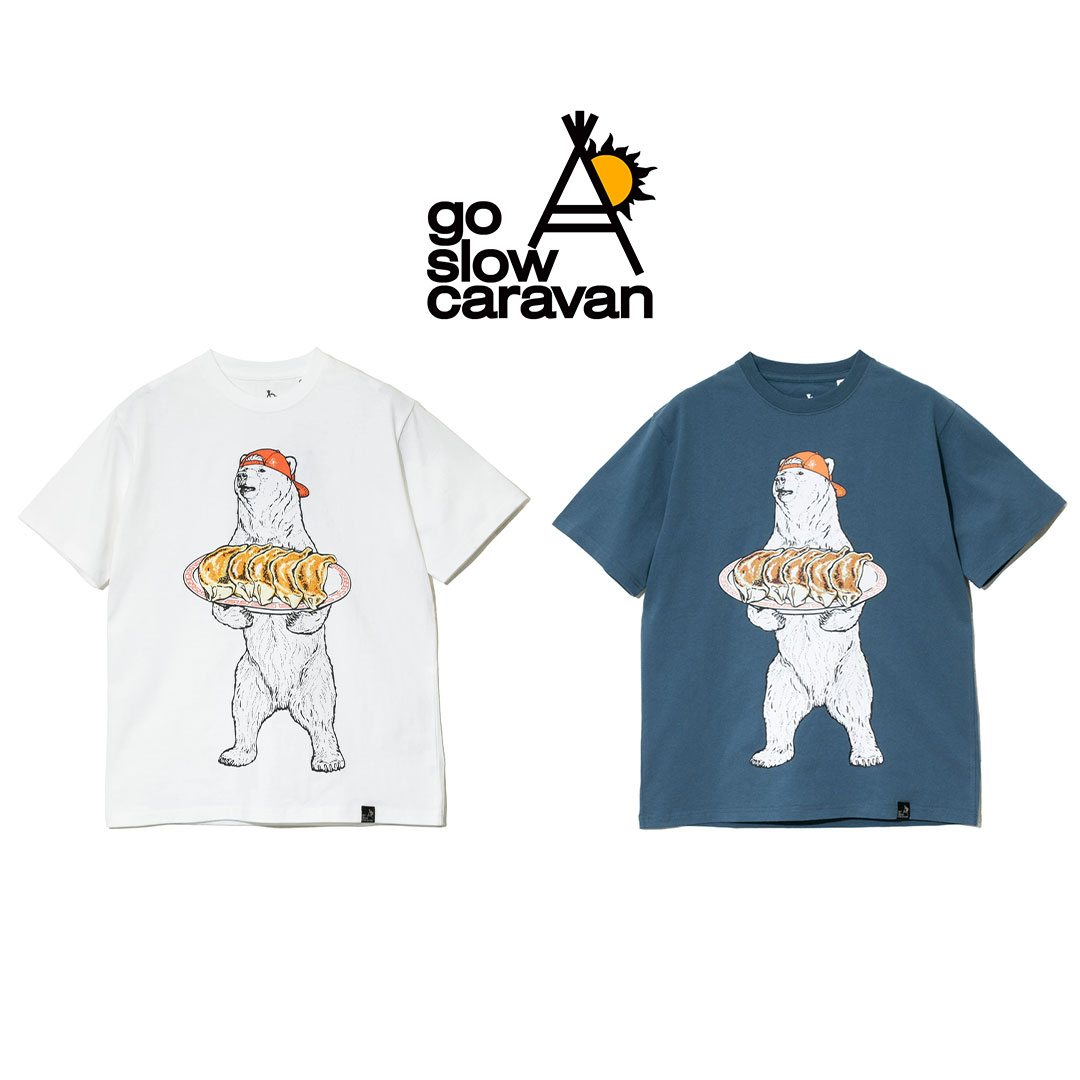 go slow caravan ゴースローキャラバン USA/C 餃子クマ TEE あす楽対応 送料無料 公式 ユニセックス レディース ユニセックス M L ホワイト ブルー 熊 白熊 くま 半袖 コットン 綿100％ 旅行 アウトドア 登山 トレッキング キャンプ フェス ハイキング アウトドア wflags-10000992 WFLAGS楽天市場店 サンプル画像2