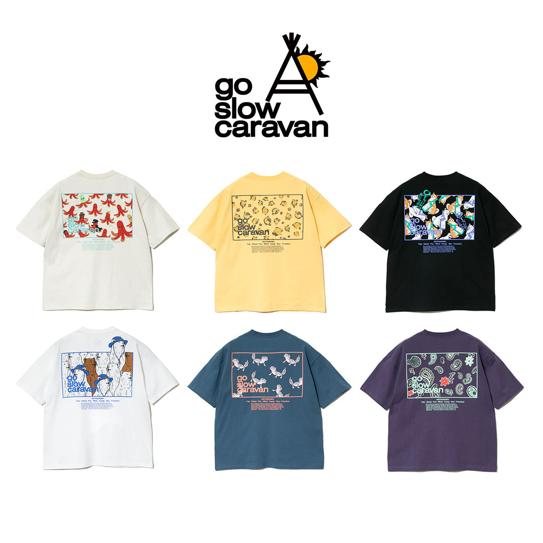 go slow caravan ゴースローキャラバン USA/C スクエアLOGO バックプリント ゆったり TEE 送料無料 あす楽対応 公式 ユニセックス M L くま クマ 熊 ヒョウ柄 半袖 コットン 綿100％ フェス ハイキング アウトドア キャンプ かわいい 可愛い おしゃれ wflags-10000996 WFLAGS楽天市場店 サンプル画像2