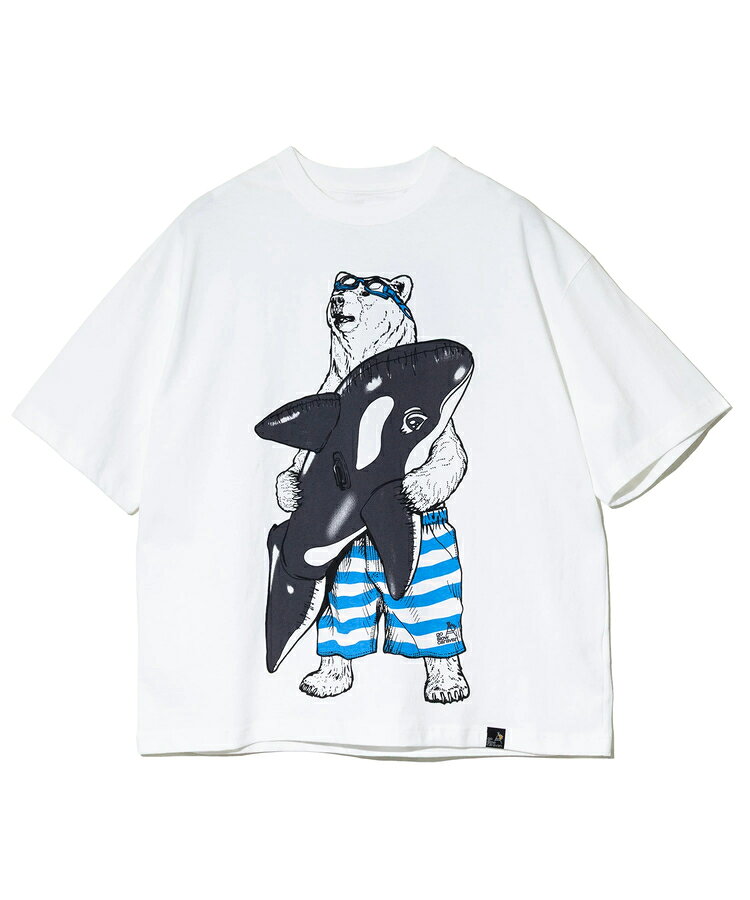 go slow caravan ゴースローキャラバン USA/C プールクマ TEE 送料無料 あす楽対応 公式 ユニセックス M L ホワイト オリーブ 熊 白熊 くま 半袖 コットン 綿100％ 旅行 アウトドア 登山 トレッキング キャンプ フェス ハイキング アウトドア キャンプ かわいい 農作業 wflags-10001032 WFLAGS楽天市場店 サンプル画像3