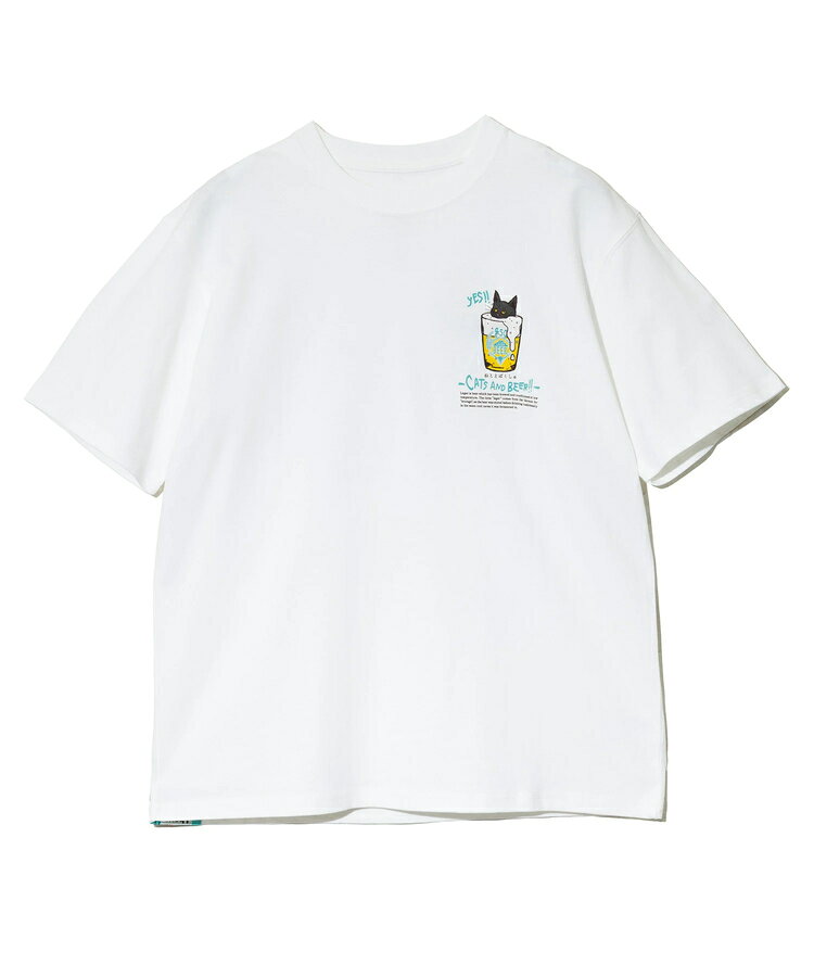 go slow caravan ゴースローキャラバン RAY綿 猫と麦酒TEE~無限麦酒2~ 送料無料 あす楽対応 公式 ユニセックス M L ホワイト ブラック ねこ 黒猫 白猫 ネコ 猫 酒 ビール 半袖 旅行 アウトドア 登山 トレッキング キャンプ フェス ハイキング アウトドア キャンプ かわいい wflags-10001017 WFLAGS楽天市場店 サンプル画像3