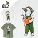 go slow caravan ゴースローキャラバン PIECLEX ファーマークマ TEE 抗菌 消臭 送料無料 ユニセックス M L ホワイト オリーブ 熊 白熊 くま 半袖 コットン 綿100% 旅行 アウトドア 登山 フェス ハイキング アウトドア キャンプ かわいい 農作業