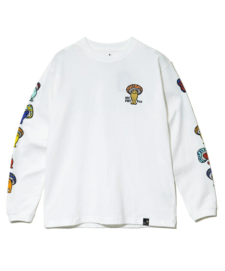 go slow caravan ゴースローキャラバン USA/C Hi!PSY!キノコ ロングスリーブ TEE 送料無料 あす楽対応 公式 アウトドア キャンプ 長袖 Tシャツ メンズ レディース ユニセックス 長袖 綿 コットン ホワイト ブラック ブルー wflags-10001093 WFLAGS楽天市場店 サンプル画像3