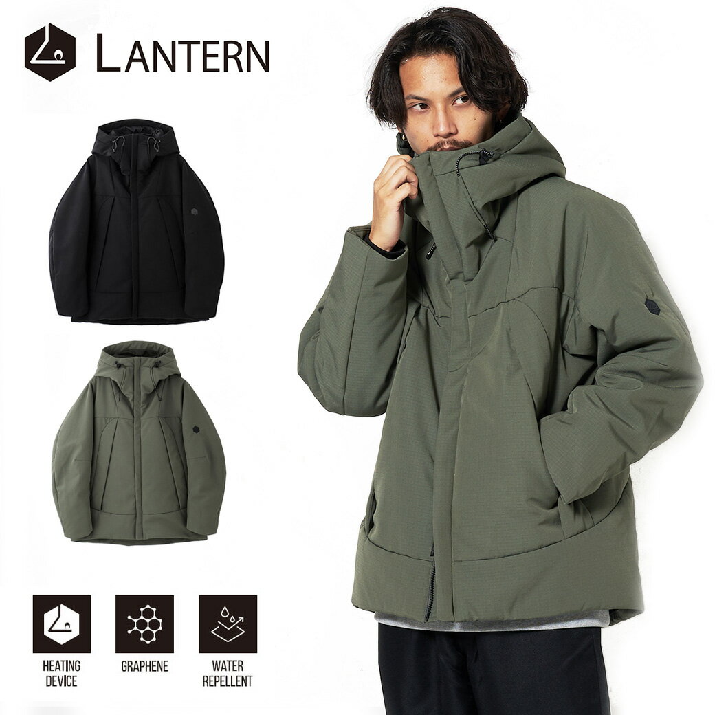 楽天WFLAGS楽天市場店LANTERN （ランタン） HEATING HOODED BLOUSON ヒートデバイスブルゾン 充電バッテリー付き ヒーティングデバイス 温度調整 2023 AW ヒート メンズ レディース アウター アウトドア 中綿 ブラック （MNA-LAN-06） 送料無料 キャンセル不可