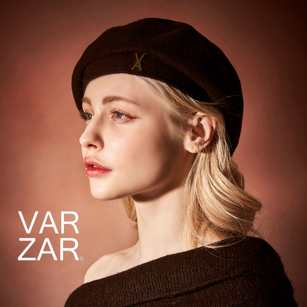 【お買い物マラソンセール】VARZAR バザール ベレー帽 Stud logo wool beret 正規品 韓国 ベレー 帽子 紫外線 シンプル レディース メンズ 人気 韓国ファッション varzar 韓国ブランド K-POPアイドル愛用 パクミニョン着用 送料無料 キャンセル不可 (VAR364)