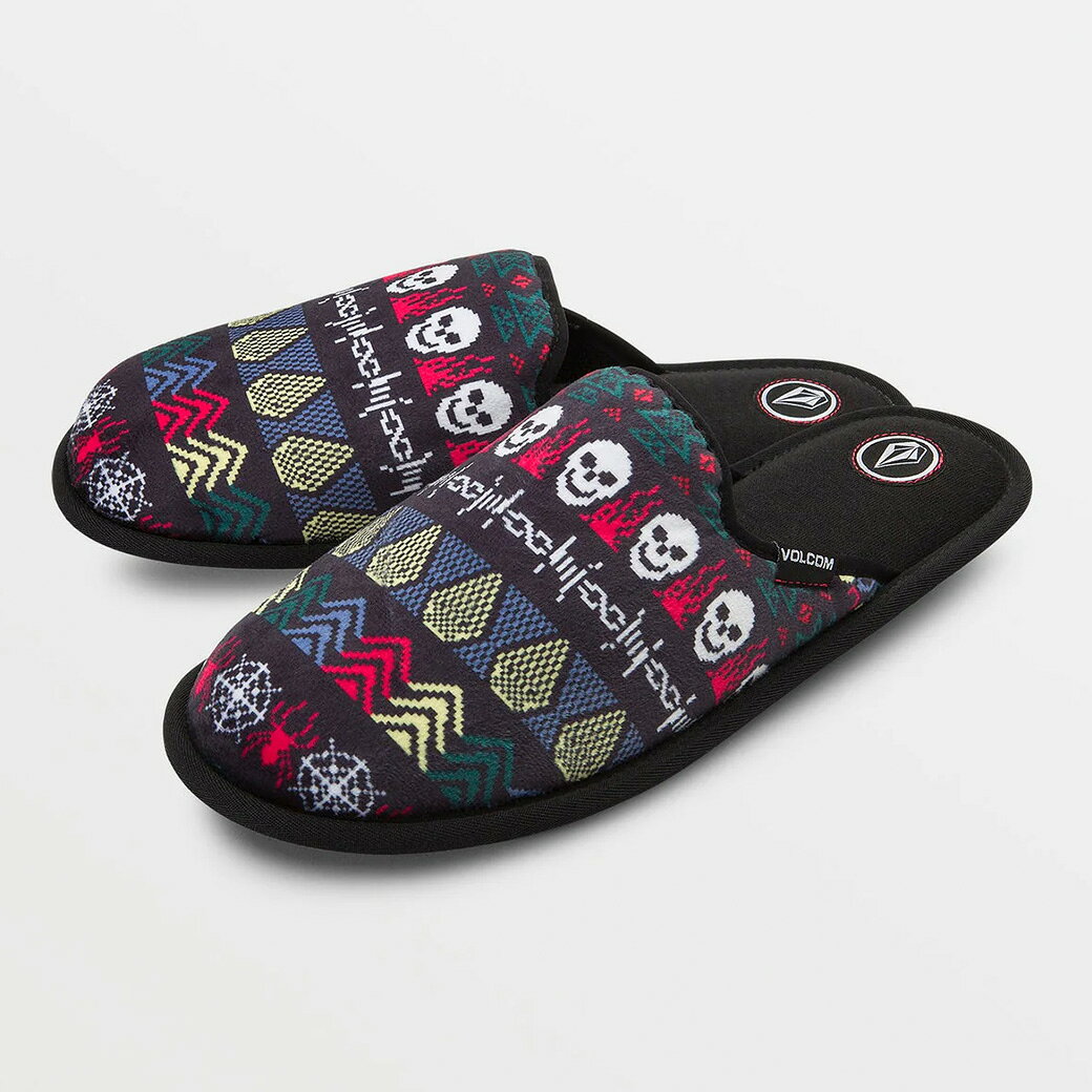VOLCOM ボルコム STONEY MOTEL SLIP M - MULTI (V0812360) 送料無料 20代 30代 40代 雑貨 ルームシューズ スリッパ スカル 秋冬 ロゴの商品画像 3