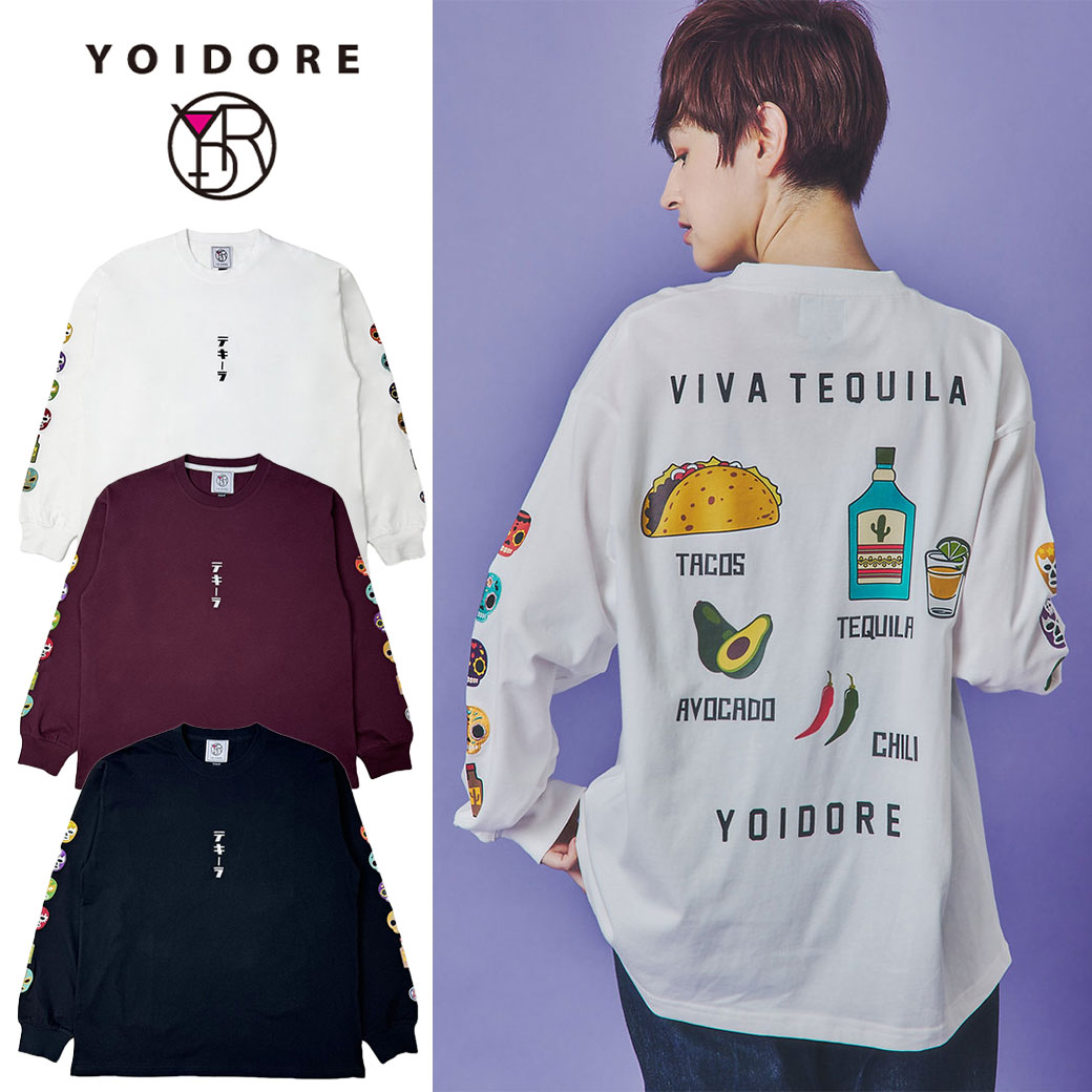 スーパーセール YOIDORE テキーラ ロンTEE ヨイドレ プリント Tシャツ 長袖 オールシー ...