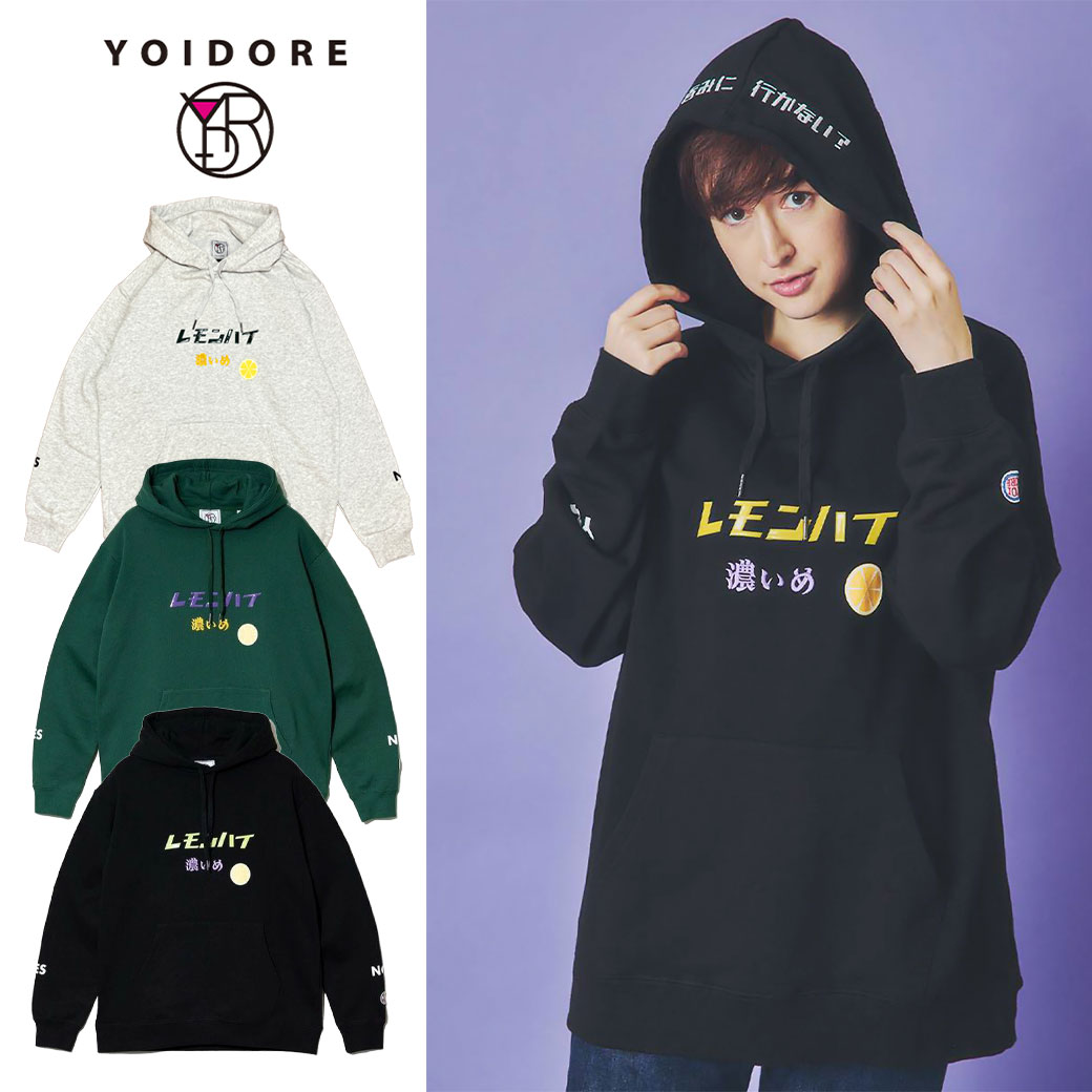 YOIDORE レモンハイパーカー ヨイドレ プリント トレーナー 長袖 おしゃれ カジュアル 男女兼用 ユニセ..