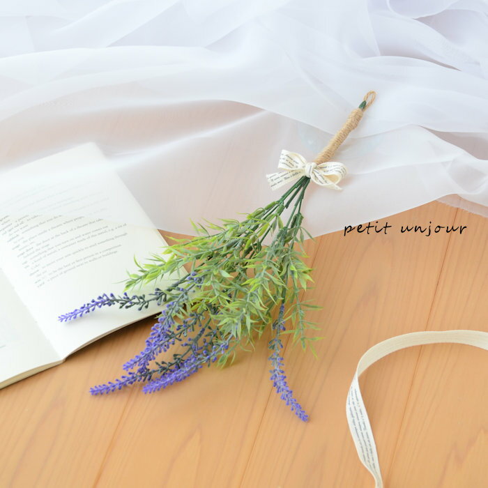 フラワー ラベンダー 小さな 花束・スワッグ・壁掛け・グリーン ラベンダースワッグ アーティフィシャルフラワー （+CT触媒）