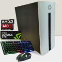 ゲーミングPC HP Pavillion ブルーレイ AMD A10 7800 QUAD GEFORCE 1050GTX SSD 512GB搭載 ＋HDD 3TB メモリー 16GB 搭載 新品 ゲーミングキーボード マウス サウンドB＆O 中古 デスクトップパソコン エミュ フォートナイト APEX XBOX Steam PS OFFICE windows11変更可