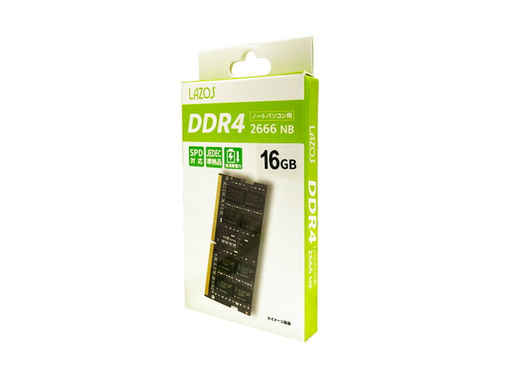 LAZOS ラソス ノートPC用 16GB DDR4 SDRAM L-D4N16G