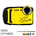 【中古】FUJIFILM FinePix XP140 デジタルカメラ 防水、耐衝撃、防塵 メーカーリファビッシュ 1640万画素 光学5倍 28mmワイド ISO 12800 3型 4K対応 BT イエロー :美品