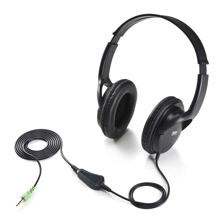 【新品未使用品】サンワサプライ MM-HP210 マルチメディアヘッドホン 40mm口径大型...