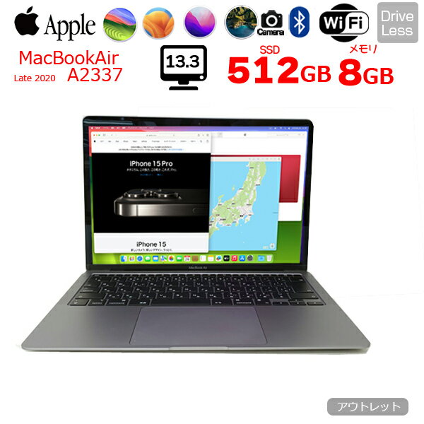 šApple MacBook Air 13.3inch MGN73J/A A2337 2020 ٤OS TouchID [Apple M1å8 8GB SSD512GB ̵ BT  13.3 Space Gray Ȣ] ȥå