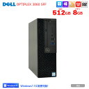 DELL OptiPlex 3060 SFF  fXN Office IׂWin10 or Win11 8[Core i3 8100 8GB SSD512GB }`]:Ǖi