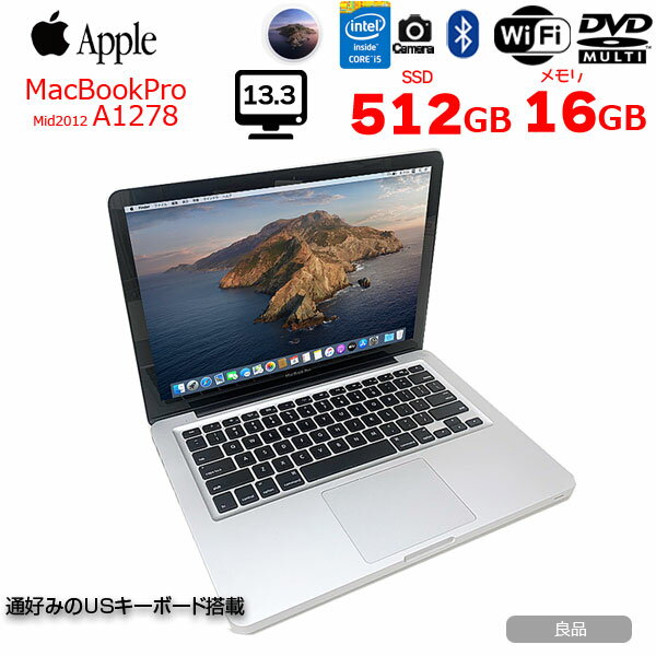 Apple MacBook Pro 13.3inch MD101J/A A1278 Mid 2012 US [core i5 3210M 2.5GHz 16G SSD512GB ޥ ̵ BT  Catalina 10.15.7] 