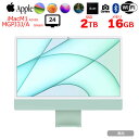 šApple iMac 24inch MGPJ3J/A A2438 4.5K 2021 η ٤OS [Apple M1 8 16GB SSD2TB ̵ BT  24 Ȣ Green ]: