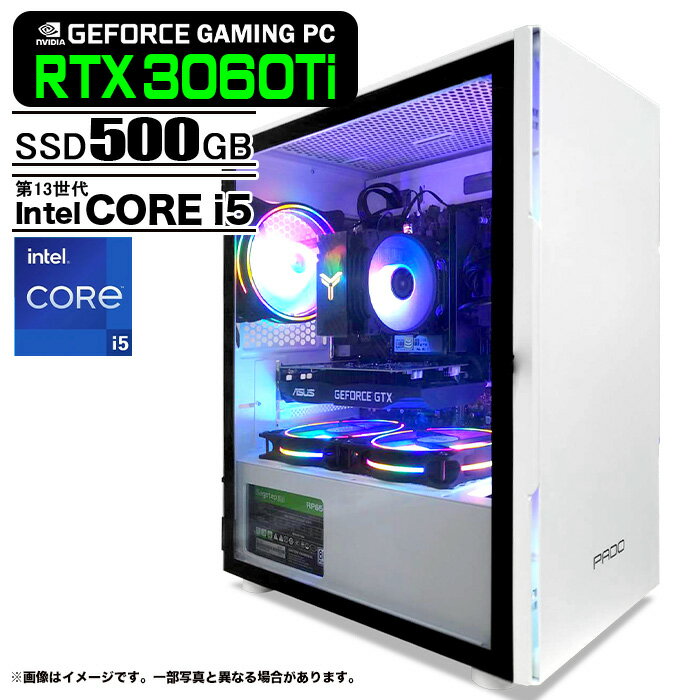 ゲーミングPC ホワイト GeForce RTX3060Ti