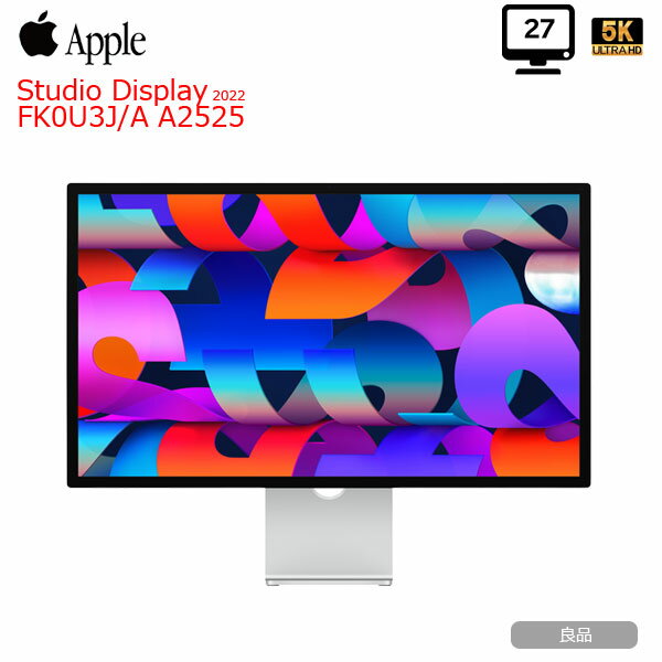【中古】Apple Studio Display FK0U3J/A A2525 5K Retinaディスプレイ(5120 x 2880) 2022 標準ガラス 傾きを調整できるスタンド 27インチ カメラ 純箱 ]:良品のサムネイル