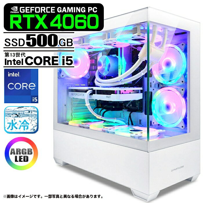 ߥPC ǥȥåPC GP-V3 ۥ磻 ԥ顼쥹 GeForce RTX4060 13 Corei5 13400F ...