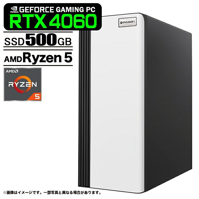 ߥPC ǥȥåץѥ PASOUL S3 ۥ磻 GeForce RTX4060 AMD Ryzen5 4500 Wind...