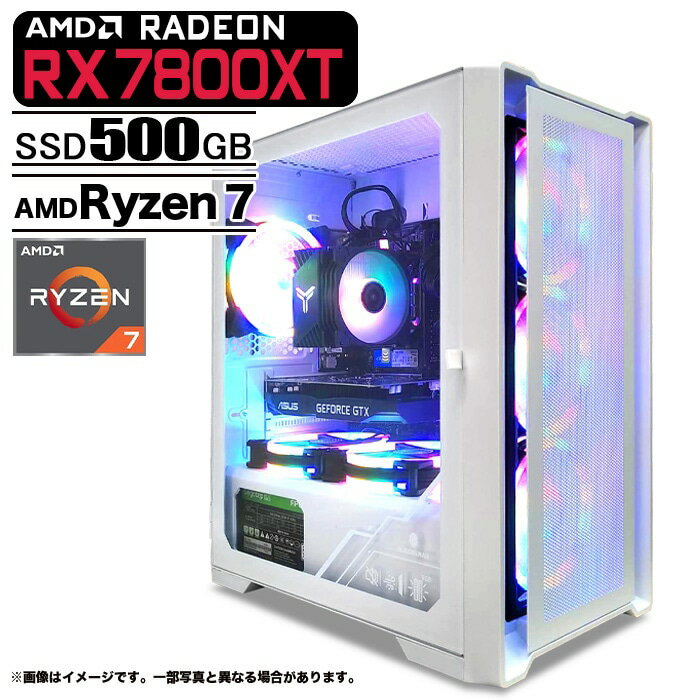 ߥPC ǥȥåץѥ ۥ磻 å AMD Radeon RX7800XT AMD Ryzen7 5700X Wind...