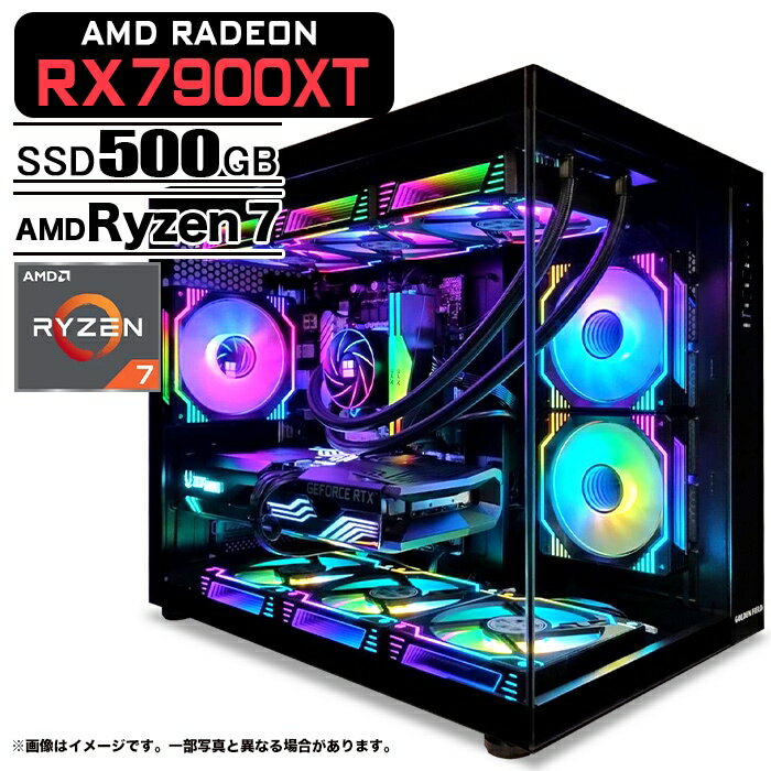 ߥPC ǥȥåץѥ ˼ GMQ360 ֥å AMD Radeon RX7900XT AMD Ryzen7 7800...