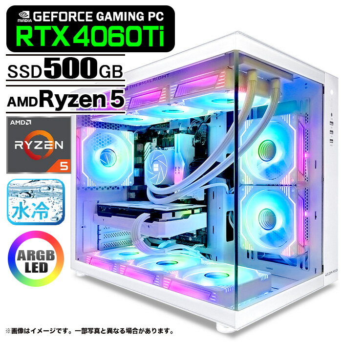 ߥPC ǥȥåץѥ ˼ GMQ360 ۥ磻 GeForce RTX4060Ti AMD Ryzen5 5600GT...