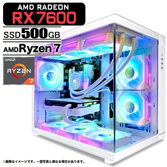 ߥPC ǥȥåץѥ ˼ GMQ360 ۥ磻 AMD Radeon RX7600 AMD Ryzen7 5700X ...