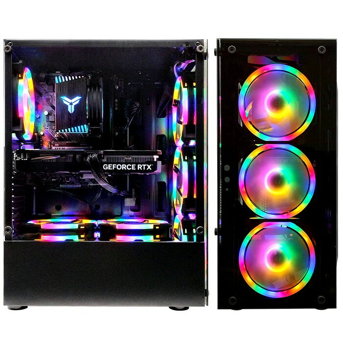 ゲーミングPC デスクトップパソコン ブラック GeForce RTX4060 第14世代 Intel Corei7 14700F Windows11 NVMe M.2 SSD500GB メモリ16GB ゲーミングパソコン eスポーツ PASOUL 煌