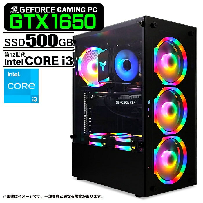 ߥPC ǥȥåץѥ ֥å GeForce GTX1650 12 Intel Corei3 12100F Wind...