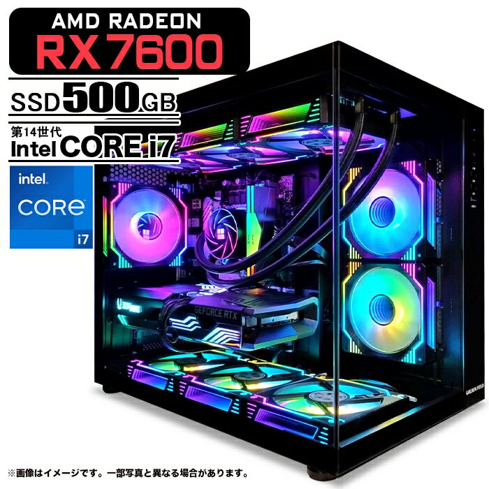 ߥPC ǥȥåץѥ ˼ GMQ360 ֥å AMD Radeon RX7600 14 Intel Corei...