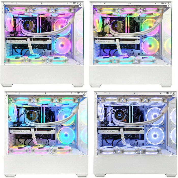 ゲーミングPC デスクトップパソコン GP-V3 ホワイト ピラーレス GeForce RTX4060 第14世代 Intel Corei7 14700F Windows11 NVMe M.2 SSD500GB メモリ16GB CPU水冷ファン ゲーミングパソコン eスポーツ PASOUL 極