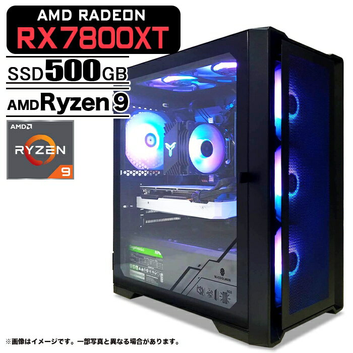 ߥPC ǥȥåץѥ ֥å å AMD Radeon RX7800XT AMD Ryzen9 9950X3D Wi...