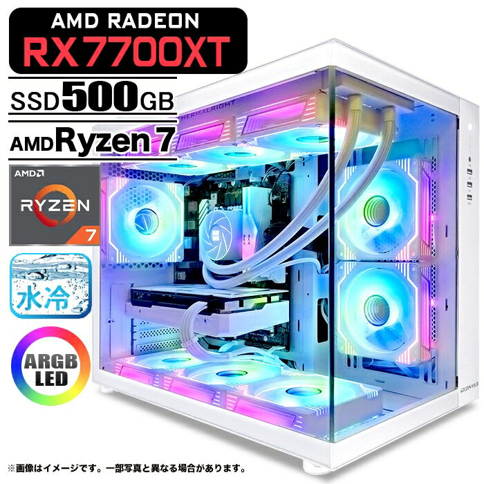 ߥPC ǥȥåץѥ ˼ GMQ360 ۥ磻 AMD Radeon RX7700XT AMD Ryzen7 5700...