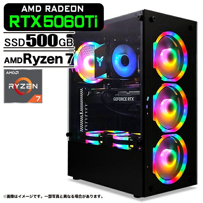 ߥPC ǥȥåץѥ ֥å GeForce RTX5060Ti AMD Ryzen7 5700X Windows11 N...