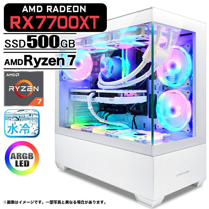 ߥPC ǥȥåץѥ GP-V3 ۥ磻 ԥ顼쥹 AMD Radeon RX7700XT AMD Ryzen7 570...