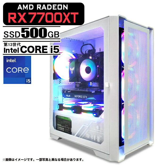 ߥPC ǥȥåץѥ ۥ磻 å AMD Radeon RX7700XT 13 Intel Corei5 13...