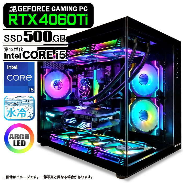 ߥPC ǥȥåץѥ ˼ GMQ360 ֥å GeForce RTX4060Ti Intel Corei5 1340...