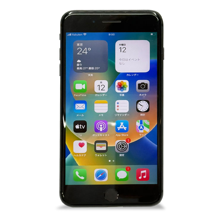中古パソコン販売のワットファンの【SIMロック解除済】Apple iPhone8 Plus MQ9K2J/A A1898 au 本体 64GB Retina TouchID [A11 5.5インチ iOS16.7.11 スペースグレイ］：アウトレット｜アングル3