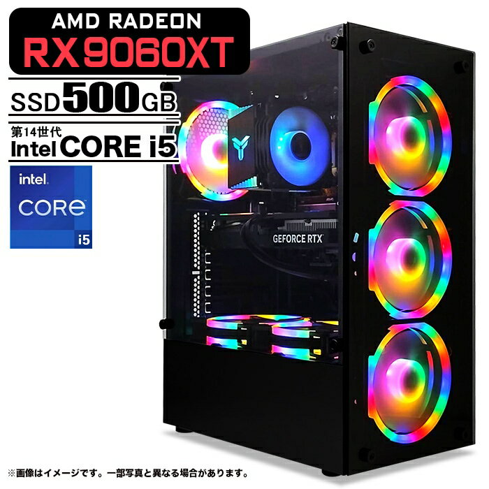 ߥPC ǥȥåץѥ ֥å AMD Radeon RX9060XT Intel Corei5 14400F Win11 ...