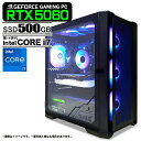 ゲーミングPC デスクトップパソコン ブラック メッシュ GeForce RTX5060 第14世代 Intel Corei7 14700F Windows11...