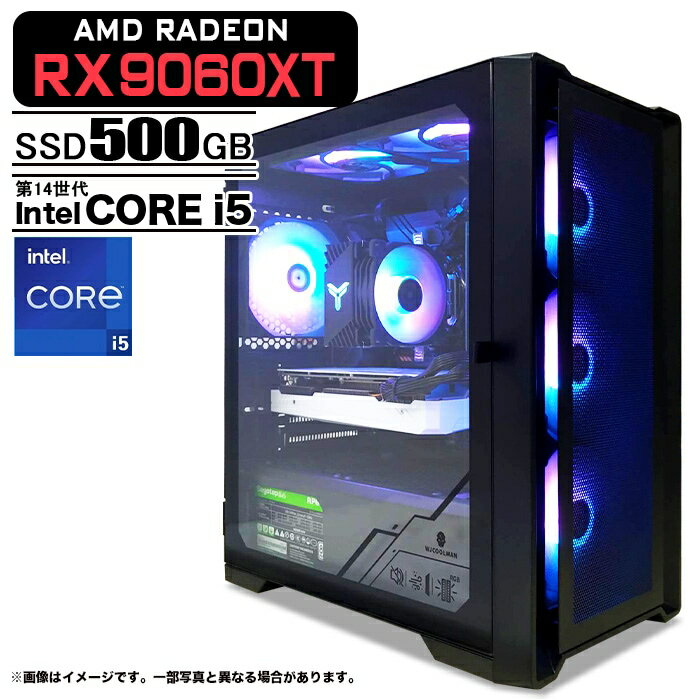 ߥPC ǥȥåץѥ ֥å å AMD Radeon RX9060XT Intel Corei5 14400F W...