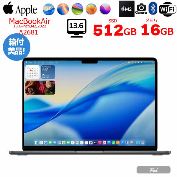 楽天市場】MacBook air m2 16gb 512gbの通販