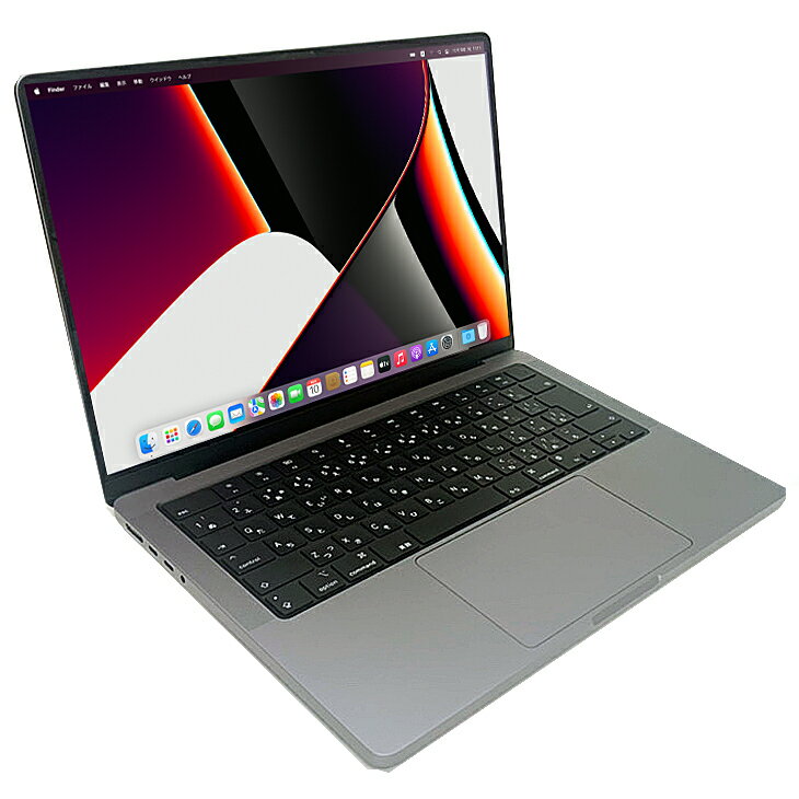 【中古パソコン】Apple MacBook Pro 14.2inch MKGP3J/A A2442 Late 2021 TouchID OS [M1 Pro 8コア 32GB SSD512GB 無線 BT カメラ 14.2 Space Gray]:訳あり