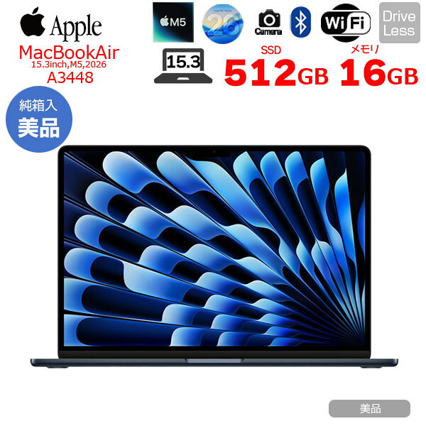 Apple MacBook Air 15.3inch MDVH4J/A A3448 2026 TouchID  : 美品