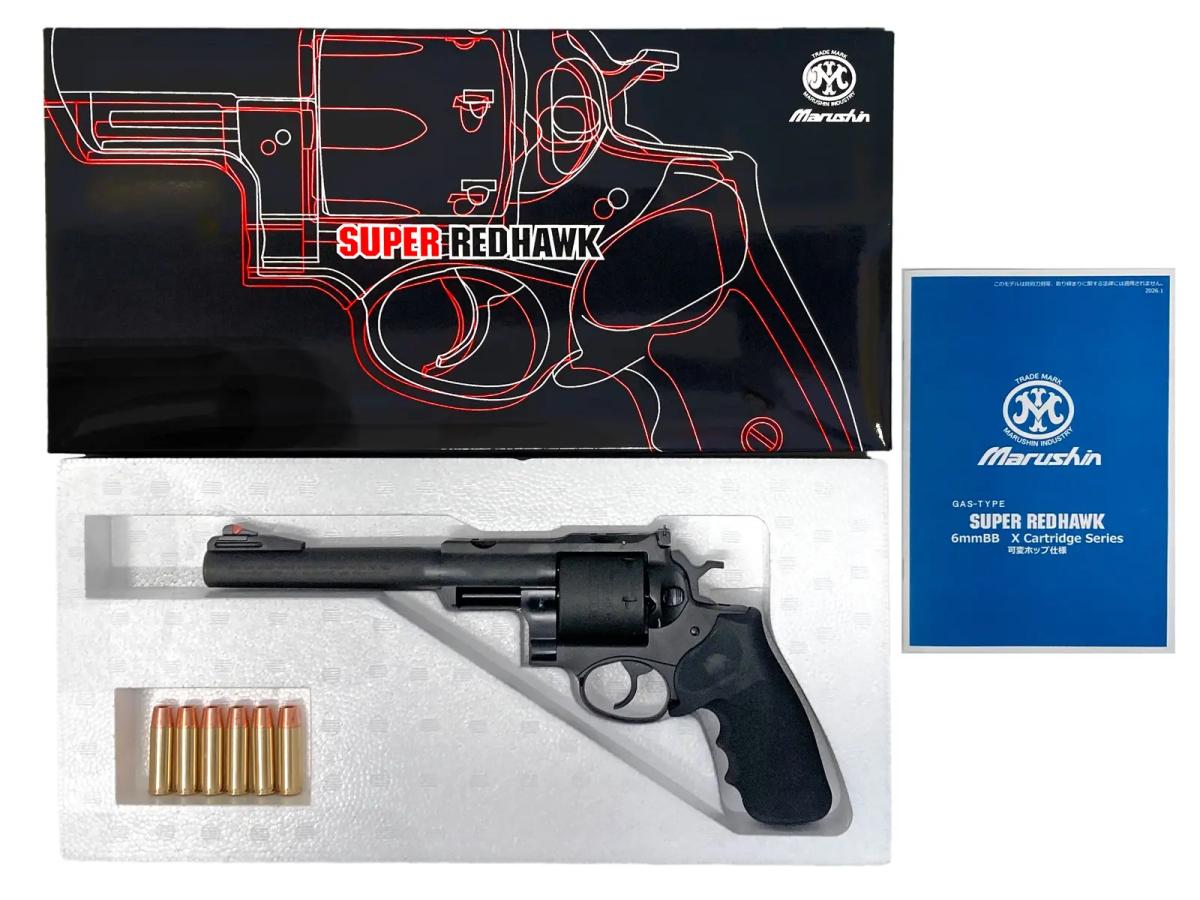 【新品】[マルシン] スーパーレッドホーク 7.5インチ 454カスールタイプ ホーグタイプグリップ仕様 ブラックHW ガスガン〔新生活のお祝..