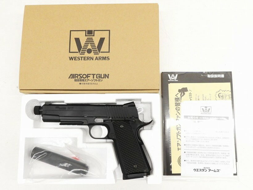 【中古】[ウエスタンアームズ] SIG1911 ブラックウォーター ガスブローバックガン【ランクA・欠品なし..